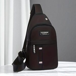 Unisex Black Single Shoulder Bag